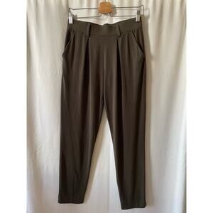 Express Lightweight Dress Pant Trousers Olive Green Size XS